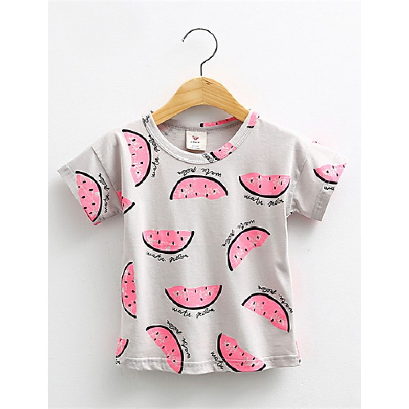 Watermelon Baby Girls Short-Sleeved T-Shirt Women New Children'S Clothing Children Bottoming Shirt  