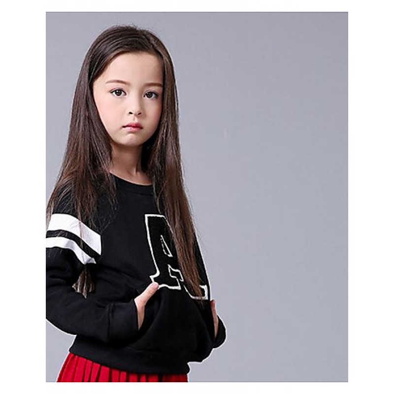 Girl Casual/Daily Solid Hoodie & Swe...