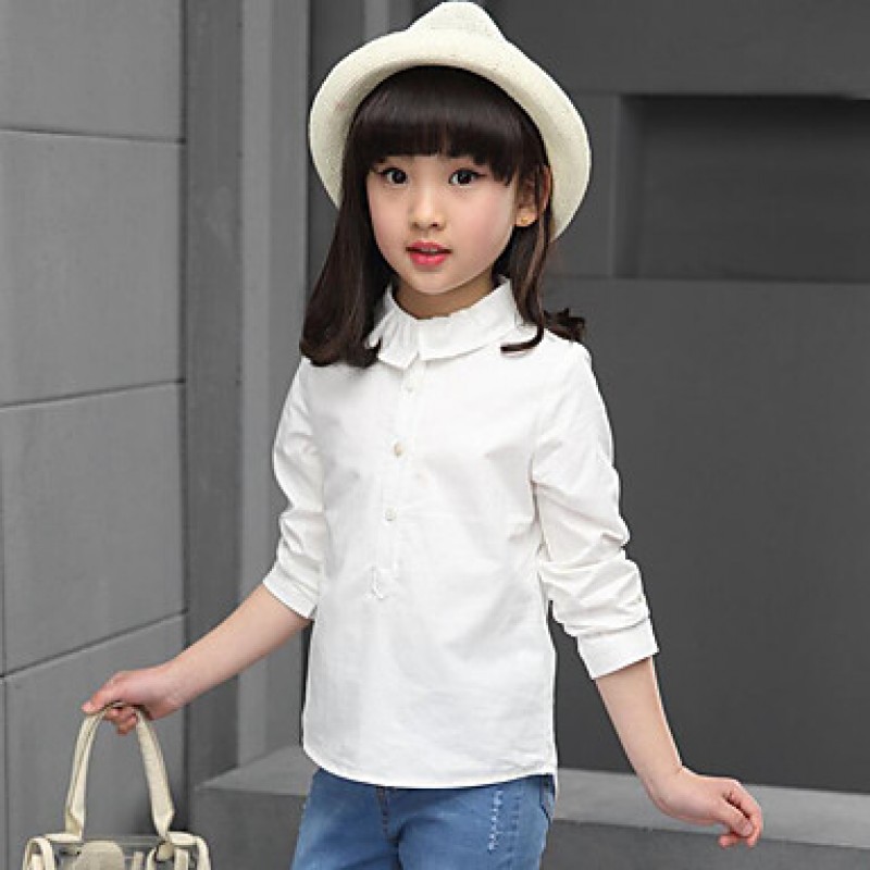 Girl's Casual/Daily Solid Blouse,Cotton ...
