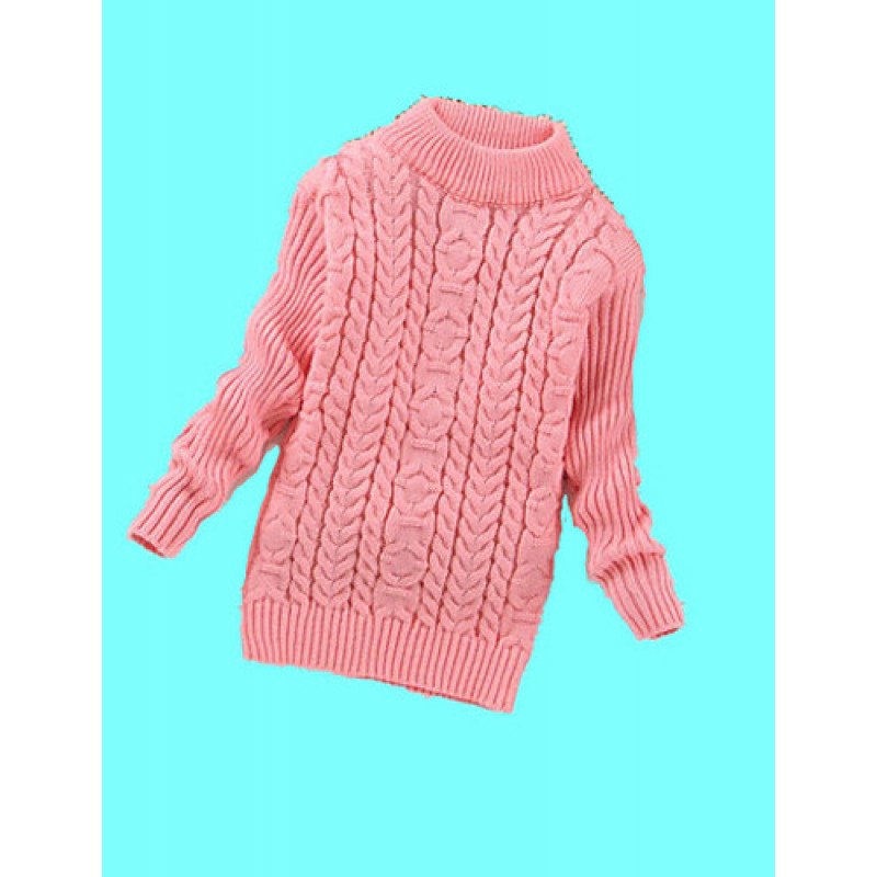 Girl's Casual/Daily Solid Sweater & CardiganWool Winter Black / Pink / Red / White / Yellow  