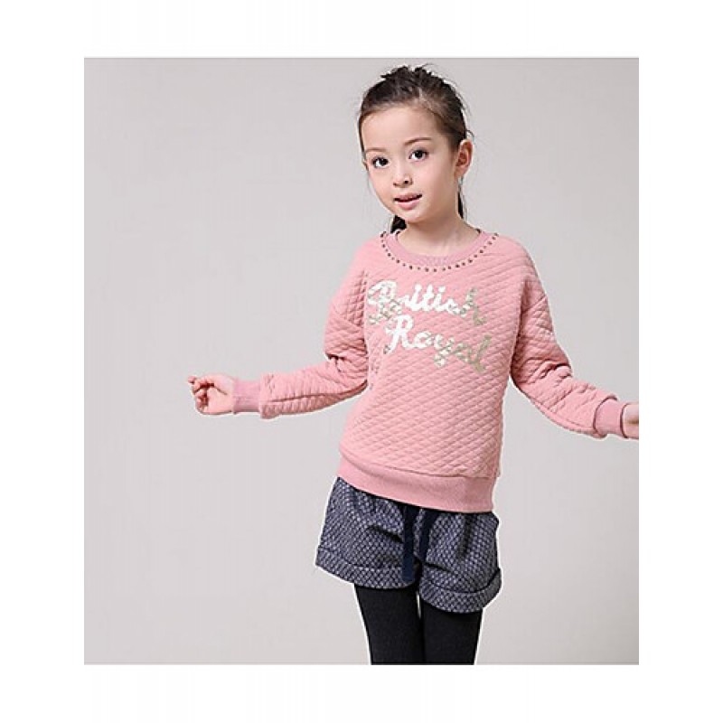 Girl Casual/Daily Solid Hoodie & Swe...
