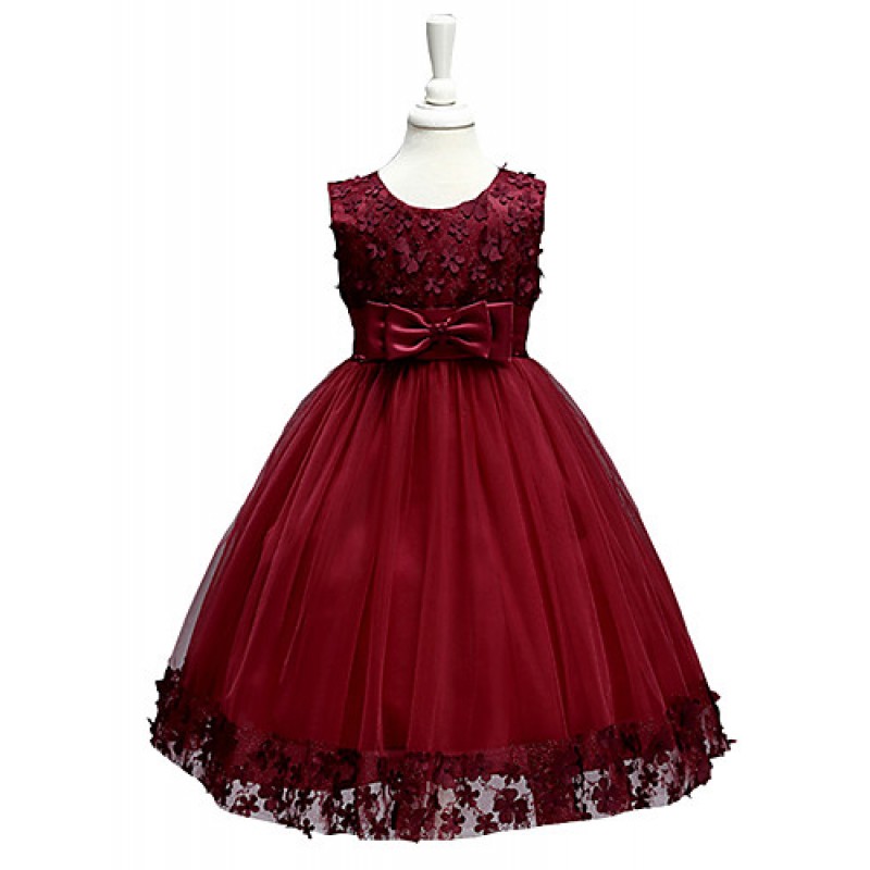 Girls' Embroidery Bowknot Formal Party P...