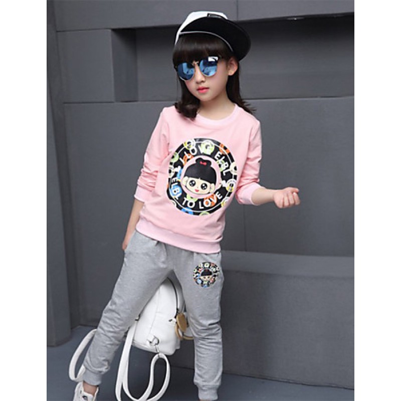 Girl's Casual/Daily Print Suit & Bla...