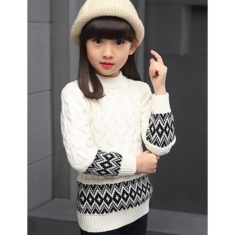 Girl's Casual/Daily Print Sweater & ...