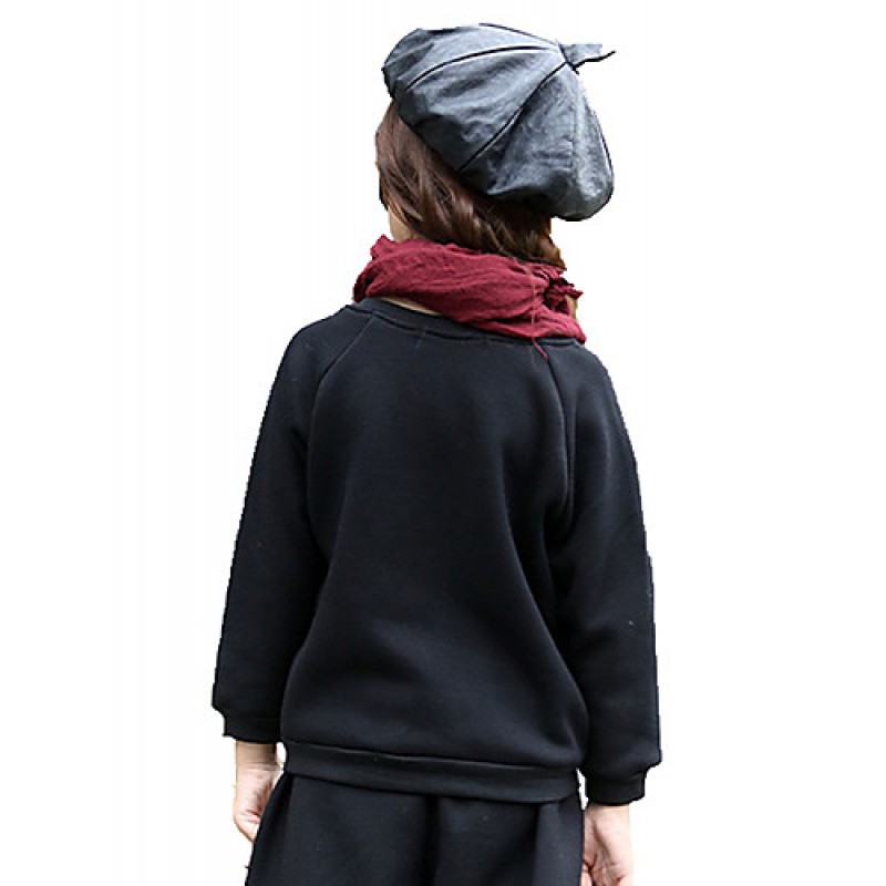Girl Casual/Daily Solid Hoodie & Sweatshirt,Cotton Fall / Winter Long Sleeve Regular  