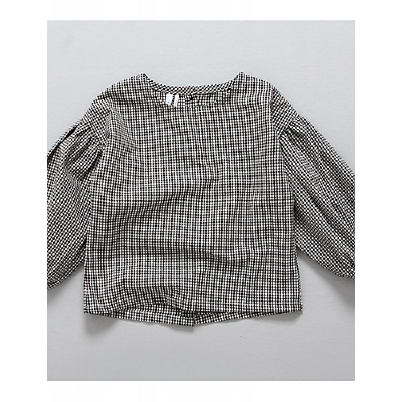 Girl's Casual/Daily Check BlouseCotton S...