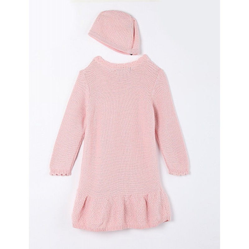 Girl's Casual/Daily Solid Sweater & CardiganCotton Fall Pink  