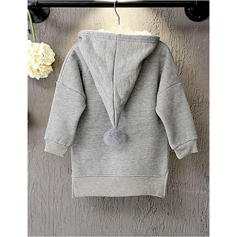 Girl's Casual/Daily Solid Hoodie & SweatshirtCotton Winter / Fall Gray  