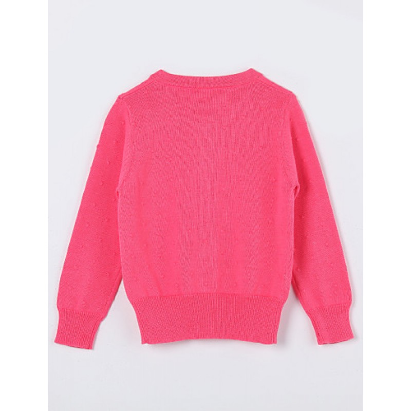 Girl's Casual/Daily Solid Sweater & CardiganCotton Red  