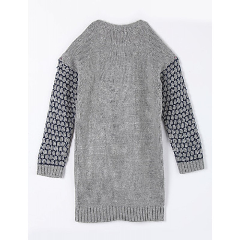 Girl's Casual/Daily Solid Sweater & CardiganCotton Fall Gray  