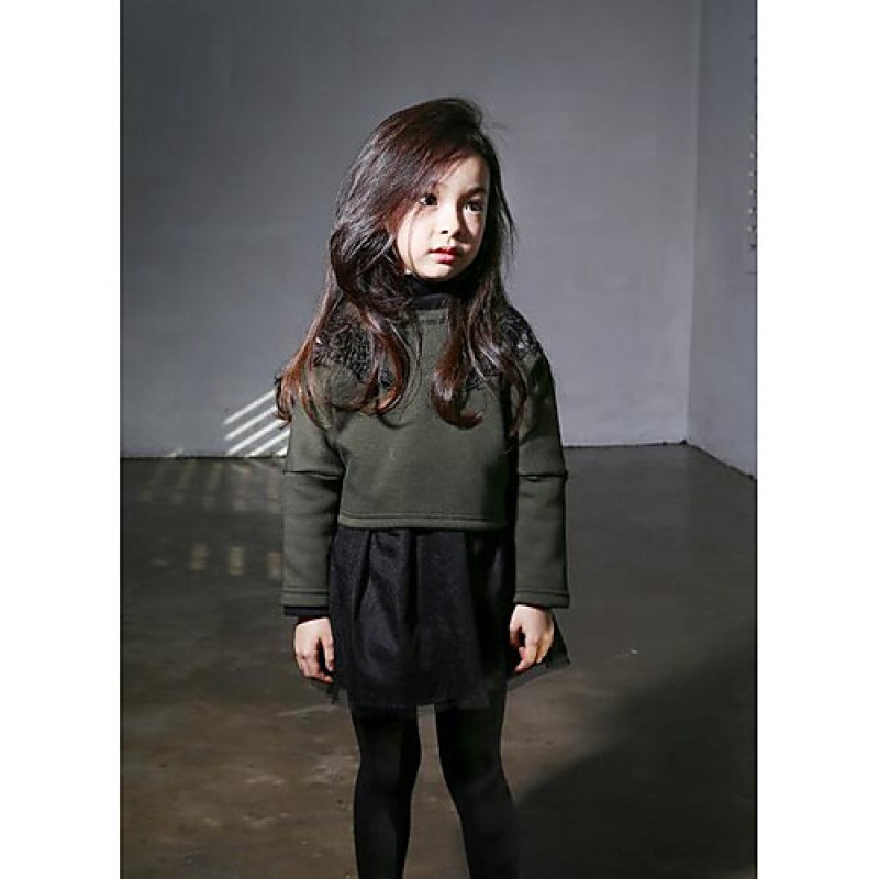 Girl's Casual/Daily Solid Hoodie & SweatshirtCotton Winter / Fall Gray  