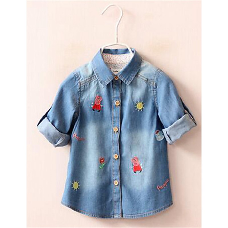 Girl's Casual/Daily Print Blouse,Cotton ...
