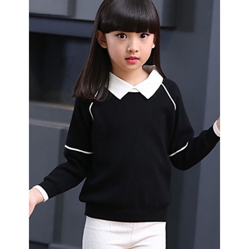 Girl Casual/Daily Solid Hoodie & Sweatshirt,Cotton Fall / Winter Long Sleeve Regular  